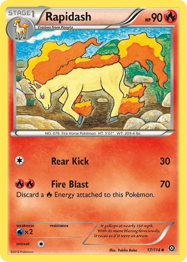 Carta Rapidash 17/114 do set Steam Siege — Pokémon TCG | Bynx