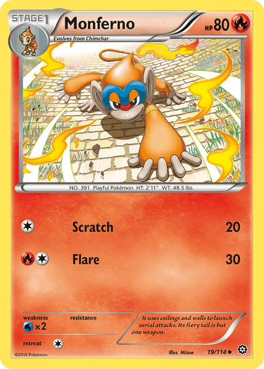 Carta Monferno 19/114 do set Steam Siege — Pokémon TCG | Bynx