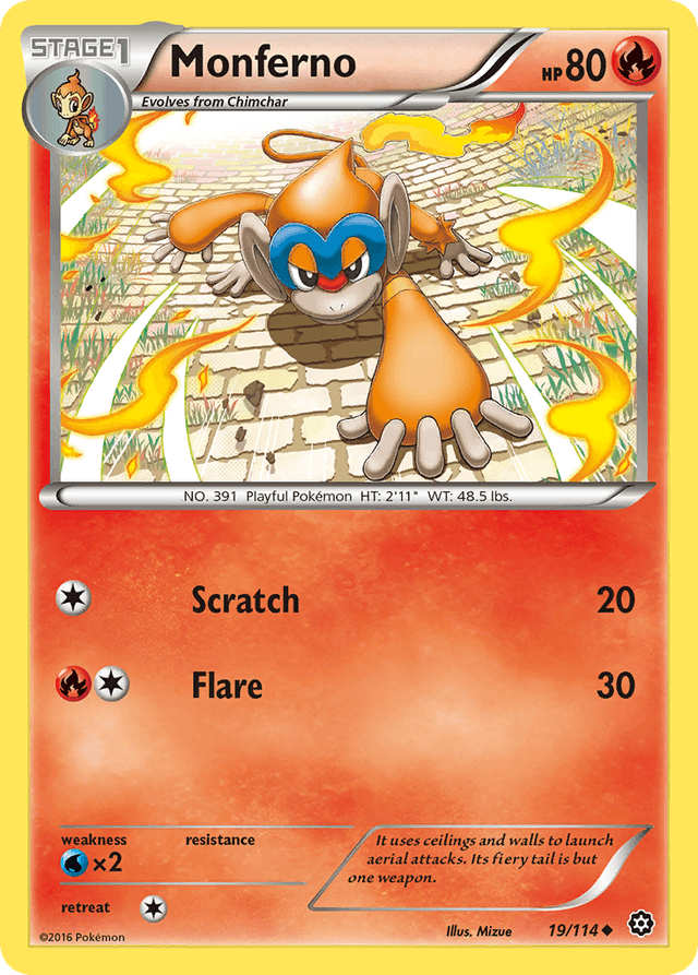 Carta Monferno 19/114 do set Steam Siege — Pokémon TCG | Bynx