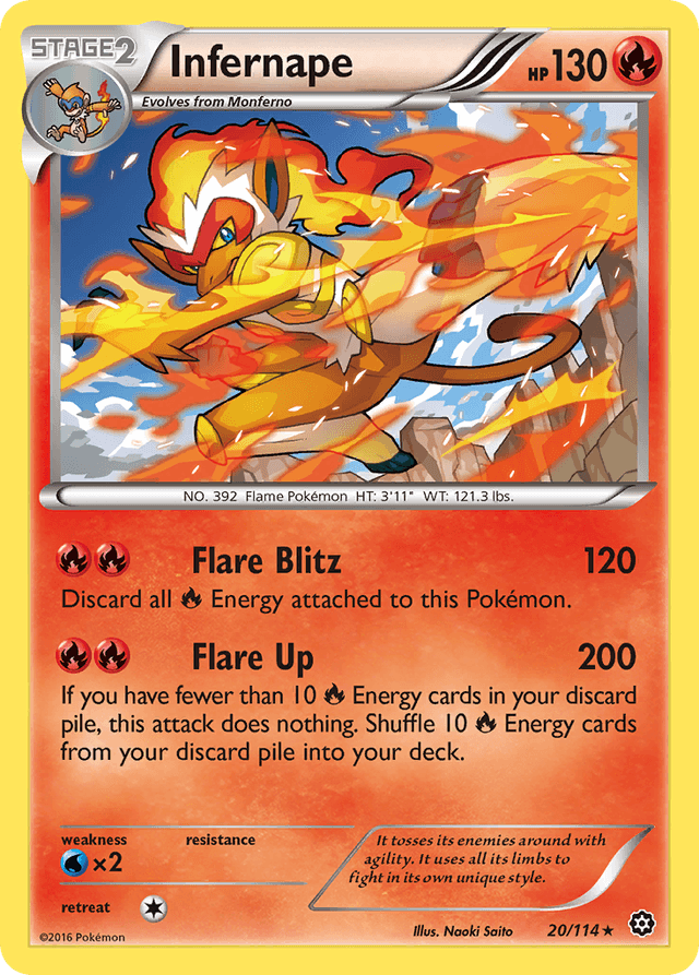 Carta Infernape 20/114 do set Steam Siege — Pokémon TCG | Bynx