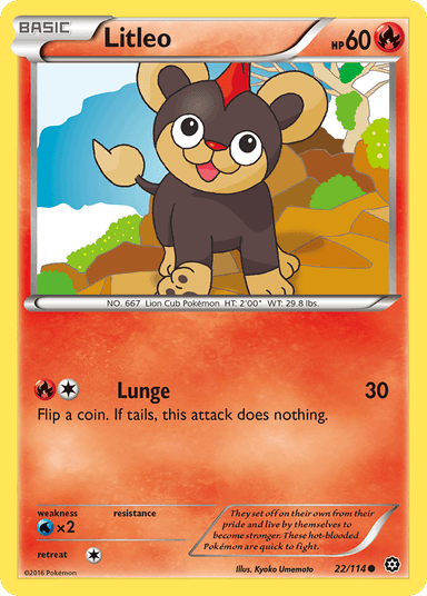 Carta Litleo 22/114 do set Steam Siege — Pokémon TCG | Bynx