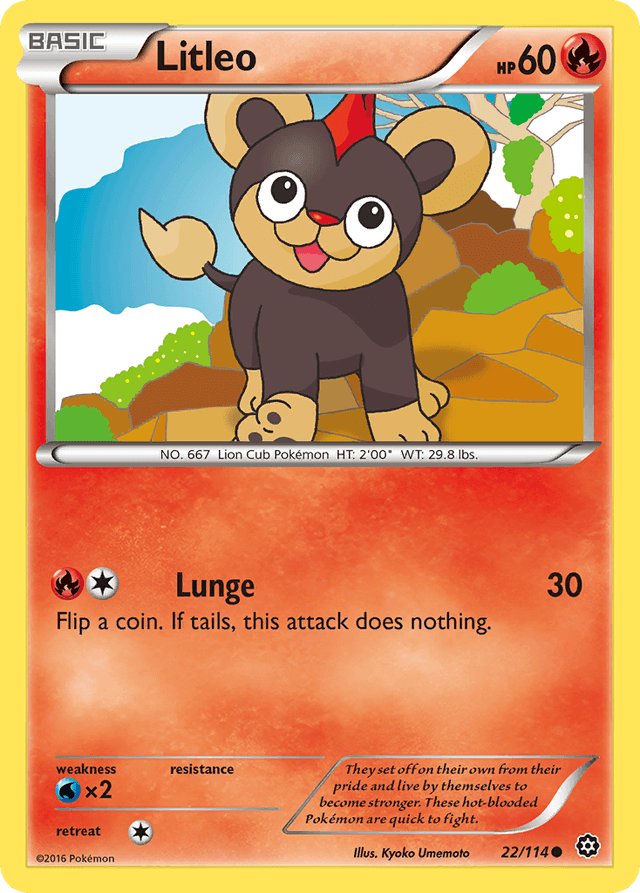 Carta Litleo 22/114 do set Steam Siege — Pokémon TCG | Bynx