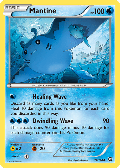 Carta Mantine 27/114 do set Steam Siege — Pokémon TCG | Bynx