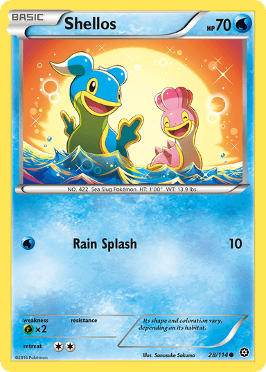 Carta Shellos 28/114 do set Steam Siege — Pokémon TCG | Bynx