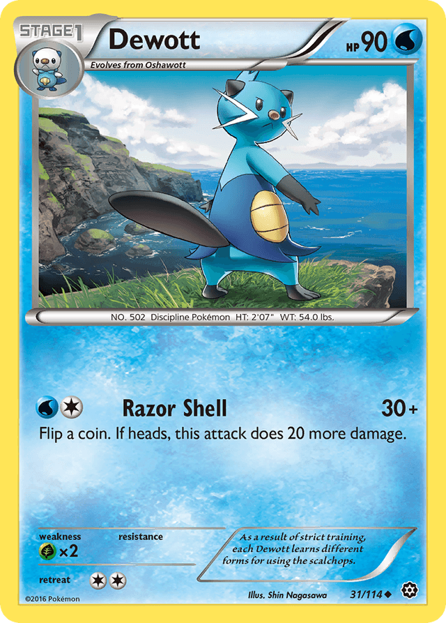 Carta Dewott 31/114 do set Steam Siege — Pokémon TCG | Bynx