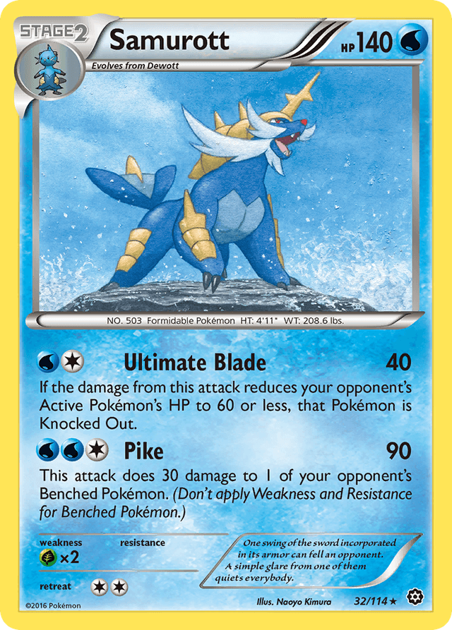 Carta Samurott 32/114 do set Steam Siege — Pokémon TCG | Bynx