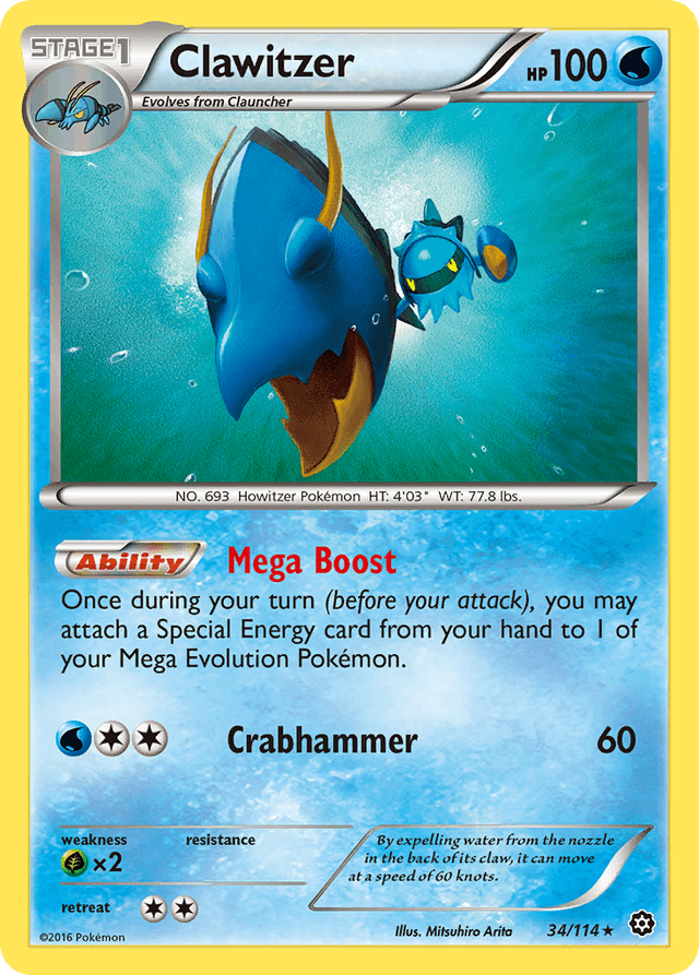 Carta Clawitzer 34/114 do set Steam Siege — Pokémon TCG | Bynx