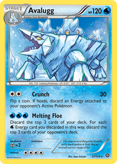 Carta Avalugg 37/114 do set Steam Siege — Pokémon TCG | Bynx