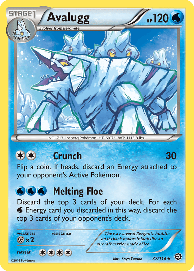 Carta Avalugg 37/114 do set Steam Siege — Pokémon TCG | Bynx