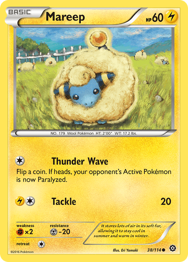 Carta Mareep 38/114 do set Steam Siege — Pokémon TCG | Bynx
