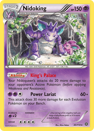 Carta Nidoking 45/114 do set Steam Siege — Pokémon TCG | Bynx