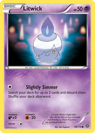 Carta Litwick 48/114 do set Steam Siege — Pokémon TCG | Bynx