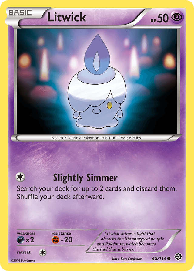 Carta Litwick 48/114 do set Steam Siege — Pokémon TCG | Bynx