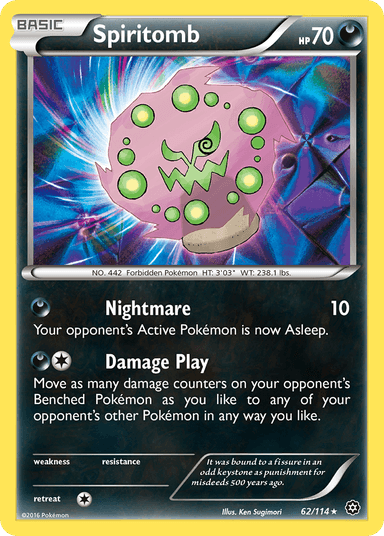 Carta Spiritomb 62/114 do set Steam Siege — Pokémon TCG | Bynx