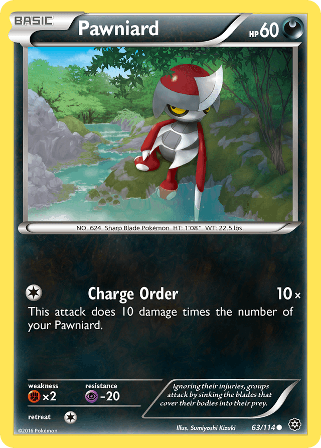 Carta Pawniard 63/114 do set Steam Siege — Pokémon TCG | Bynx