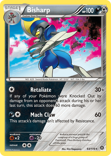 Carta Bisharp 64/114 do set Steam Siege — Pokémon TCG | Bynx