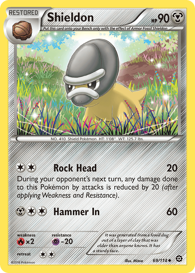 Carta Shieldon 69/114 do set Steam Siege — Pokémon TCG | Bynx