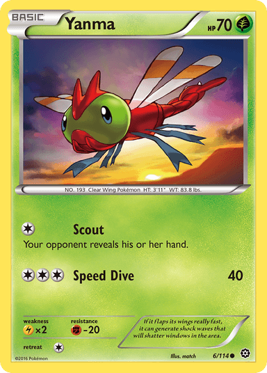 Carta Yanma 6/114 do set Steam Siege — Pokémon TCG | Bynx