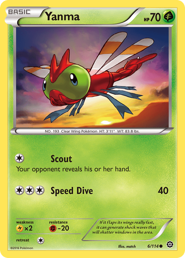 Carta Yanma 6/114 do set Steam Siege — Pokémon TCG | Bynx