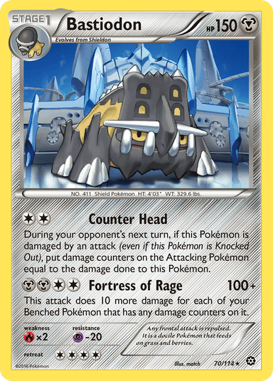 Carta Bastiodon 70/114 do set Steam Siege — Pokémon TCG | Bynx