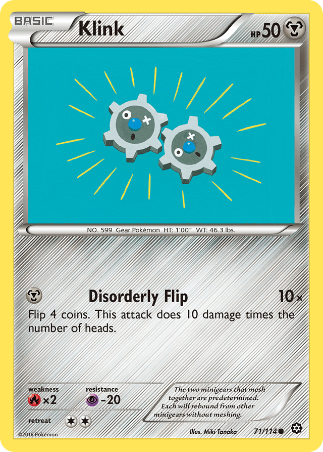 Carta Klink 71/114 do set Steam Siege — Pokémon TCG | Bynx