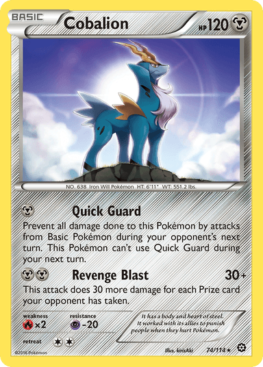 Carta Cobalion 74/114 do set Steam Siege — Pokémon TCG | Bynx