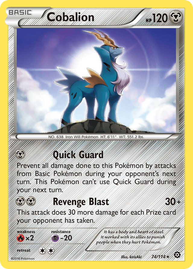 Carta Cobalion 74/114 do set Steam Siege — Pokémon TCG | Bynx