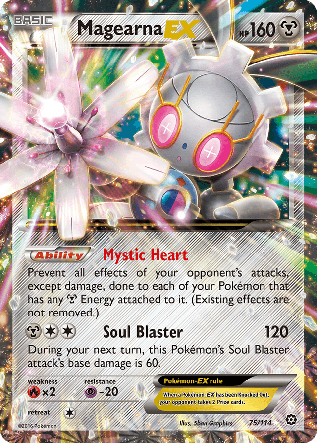 Carta Magearna-EX 75/114 do set Steam Siege — Pokémon TCG | Bynx