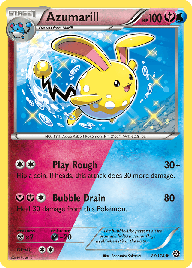 Carta Azumarill 77/114 do set Steam Siege — Pokémon TCG | Bynx