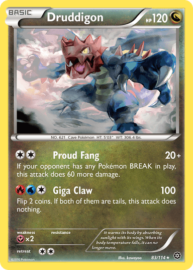 Carta Druddigon 83/114 do set Steam Siege — Pokémon TCG | Bynx