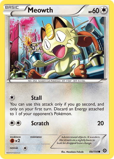 Carta Meowth 88/114 do set Steam Siege — Pokémon TCG | Bynx