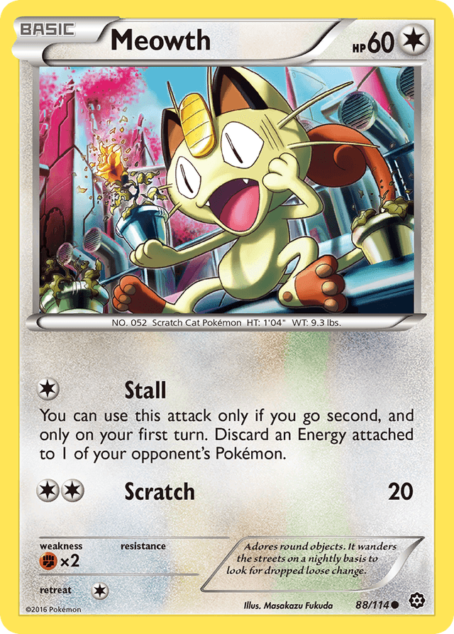 Carta Meowth 88/114 do set Steam Siege — Pokémon TCG | Bynx