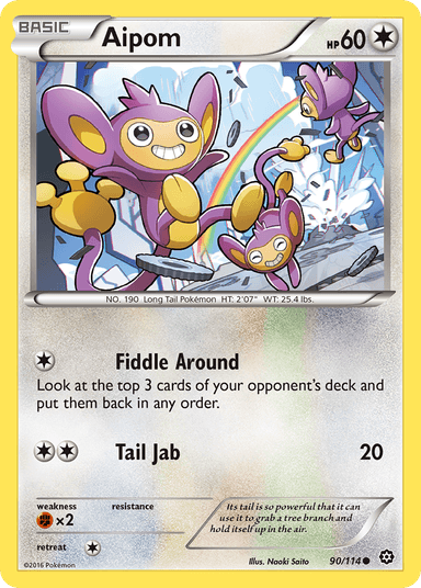 Carta Aipom 90/114 do set Steam Siege — Pokémon TCG | Bynx