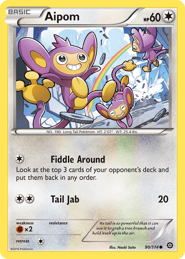 Carta Aipom 90/114 do set Steam Siege — Pokémon TCG | Bynx