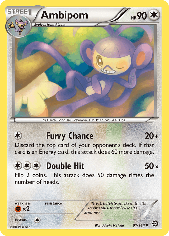 Carta Ambipom 91/114 do set Steam Siege — Pokémon TCG | Bynx