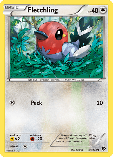 Carta Fletchling 94/114 do set Steam Siege — Pokémon TCG | Bynx