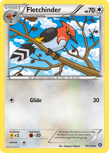 Carta Fletchinder 95/114 do set Steam Siege — Pokémon TCG | Bynx