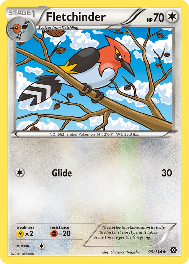 Carta Fletchinder 95/114 do set Steam Siege — Pokémon TCG | Bynx