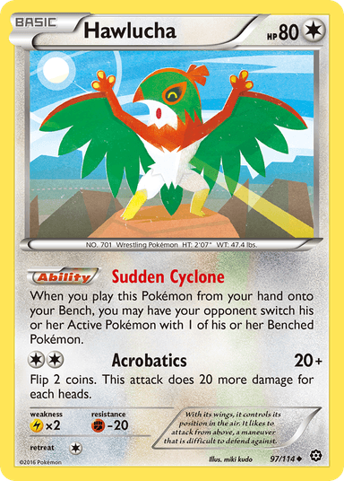 Carta Hawlucha 97/114 do set Steam Siege — Pokémon TCG | Bynx