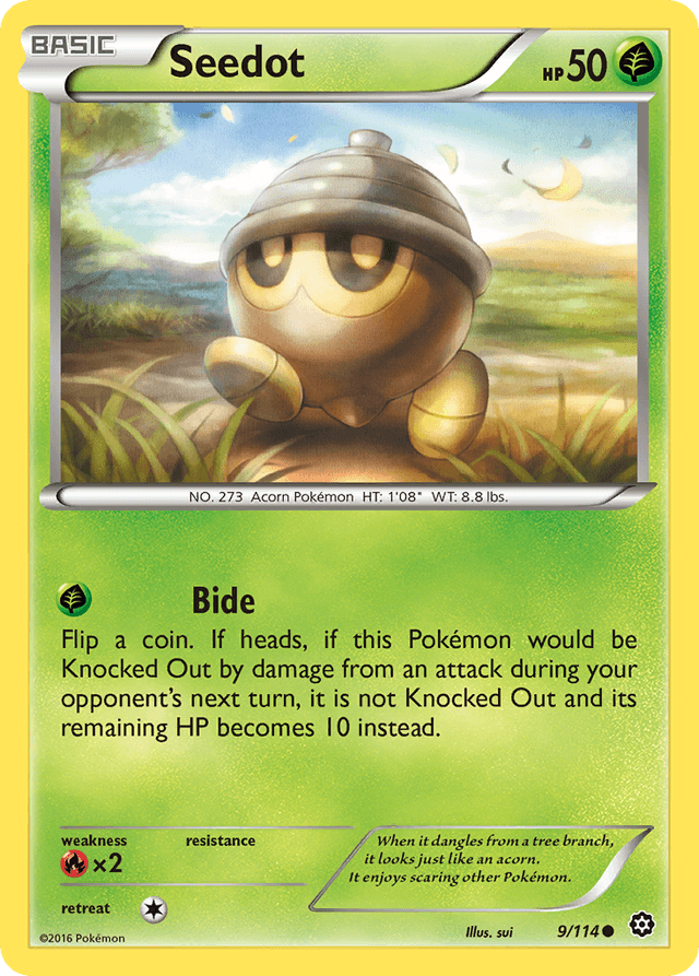 Carta Seedot 9/114 do set Steam Siege — Pokémon TCG | Bynx