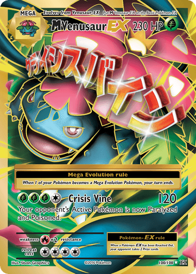 Carta M Venusaur-EX 100/108 do set Evolutions — Pokémon TCG | Bynx