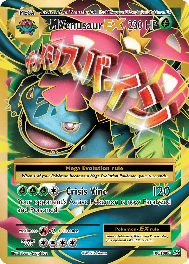 Carta M Venusaur-EX 100/108 do set Evolutions — Pokémon TCG | Bynx