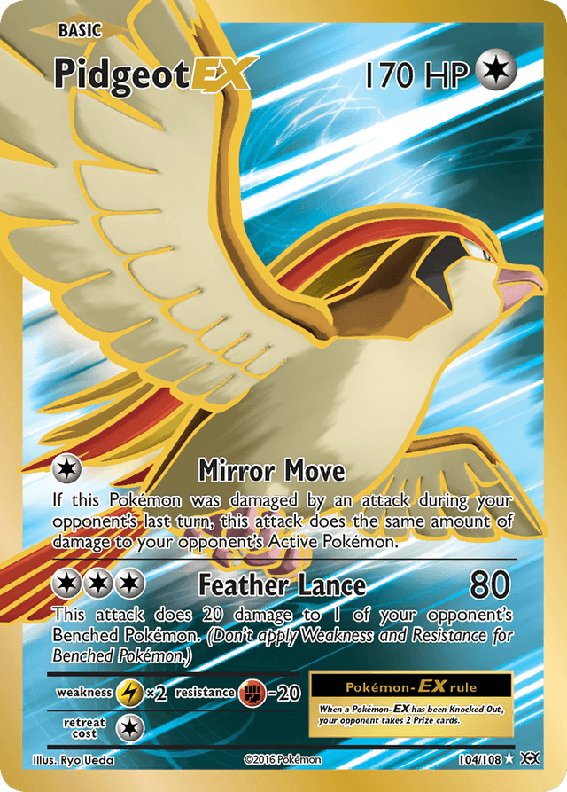 Carta Pidgeot-EX 104/108 do set Evolutions — Pokémon TCG | Bynx