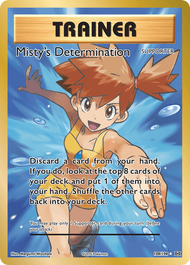 Carta Misty's Determination 108/108 do set Evolutions — Pokémon TCG | Bynx