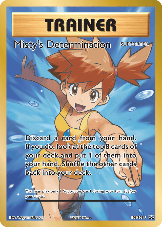 Carta Misty's Determination 108/108 do set Evolutions — Pokémon TCG | Bynx