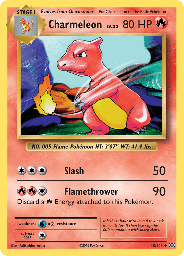 Carta Charmeleon 10/108 do set Evolutions — Pokémon TCG | Bynx