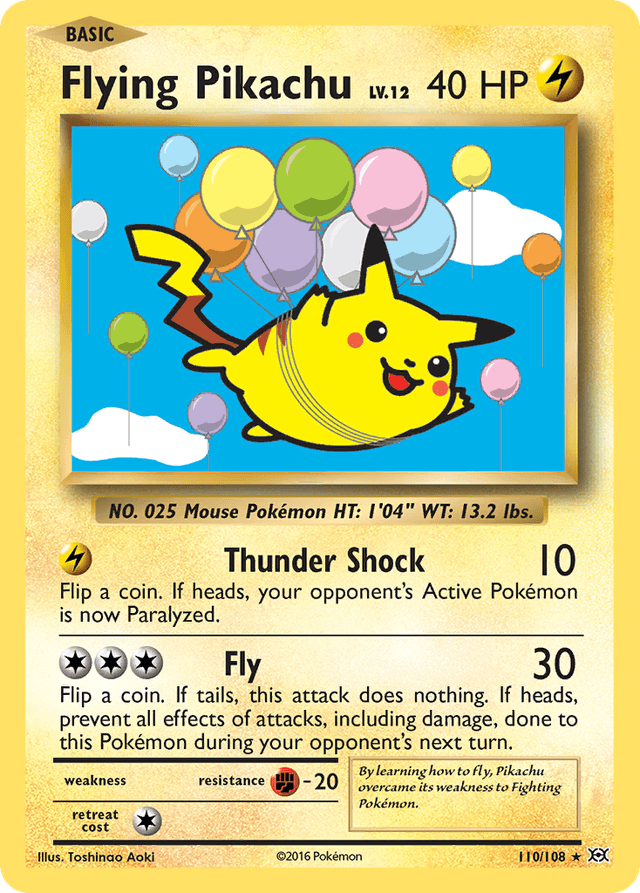 Carta Flying Pikachu 110/108 do set Evolutions — Pokémon TCG | Bynx
