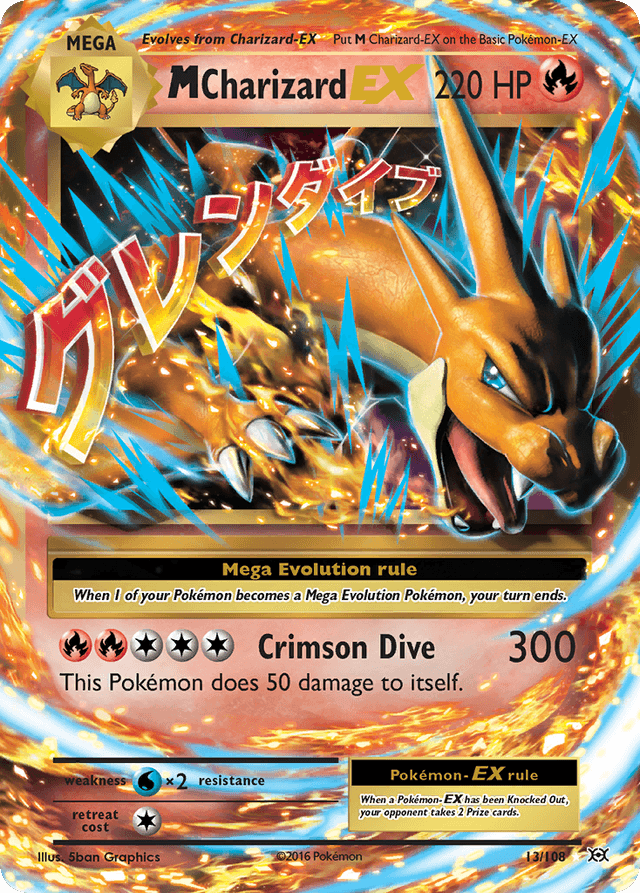 Carta M Charizard-EX 13/108 do set Evolutions — Pokémon TCG | Bynx