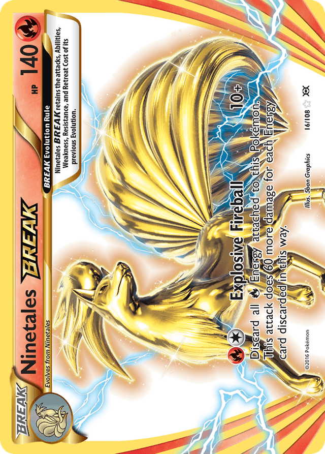 Carta Ninetales BREAK 16/108 do set Evolutions — Pokémon TCG | Bynx