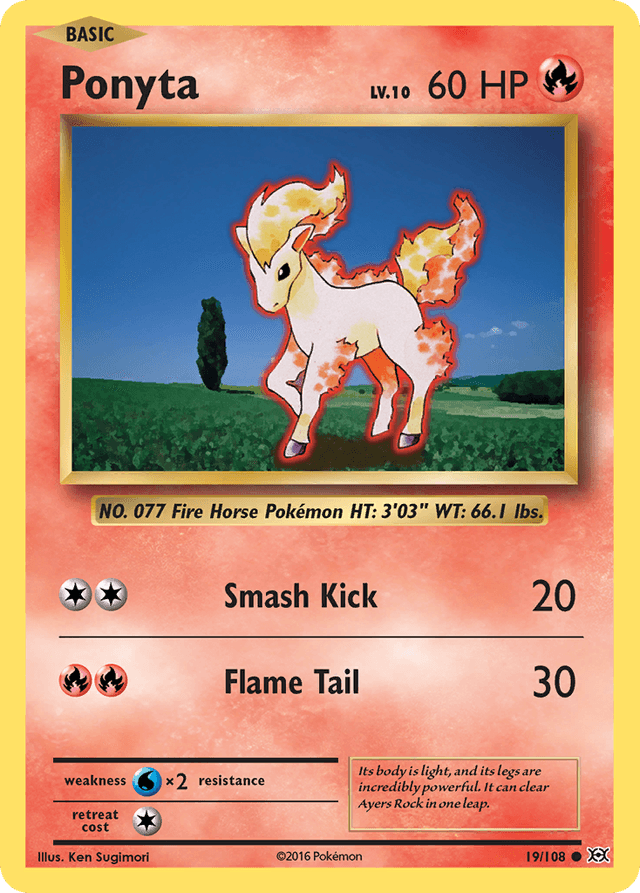 Carta Ponyta 19/108 do set Evolutions — Pokémon TCG | Bynx